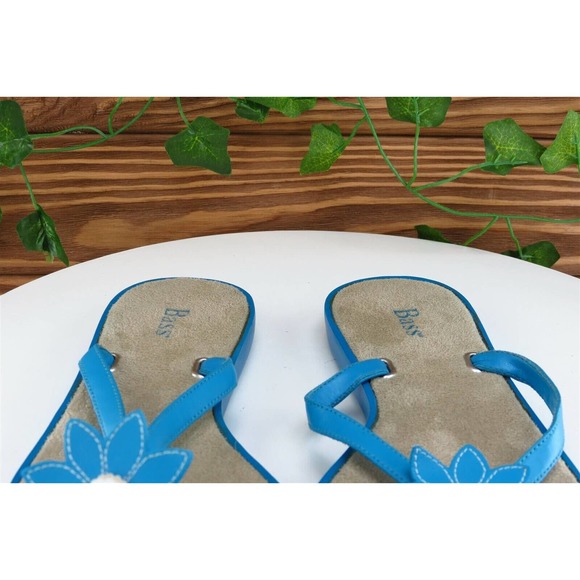 Bass Sz 7 M Blue Flip Flop Synthetic Women Sandals - Picture 3 of 7